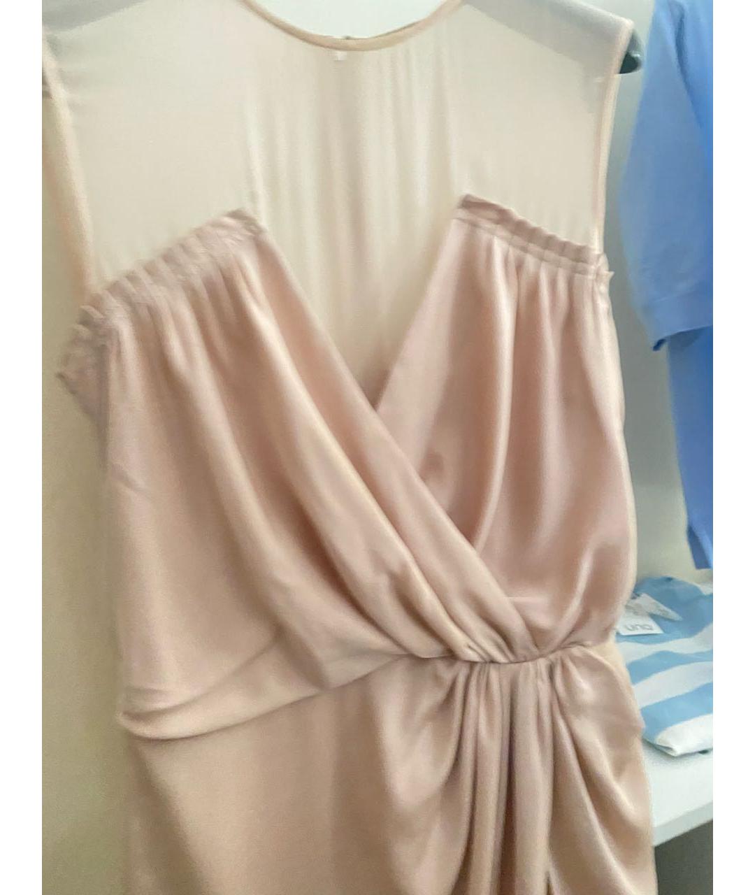 PAUL SMITH Бежевое шелковое коктейльное платье, фото 3