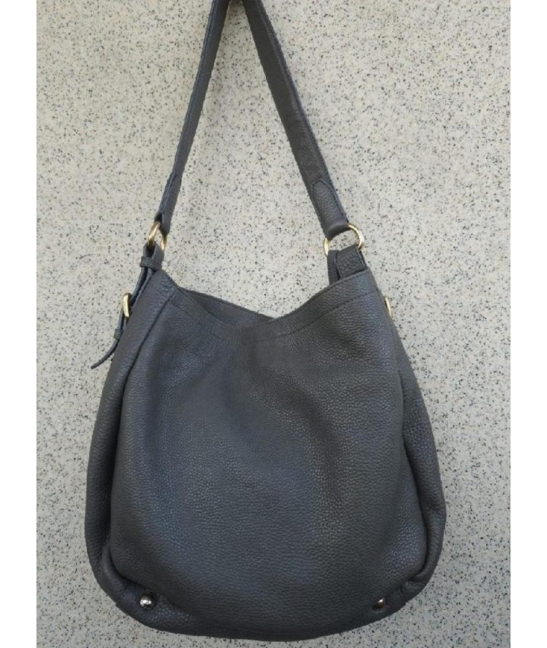 PRADA Серая кожаная сумка через плечо, фото 3