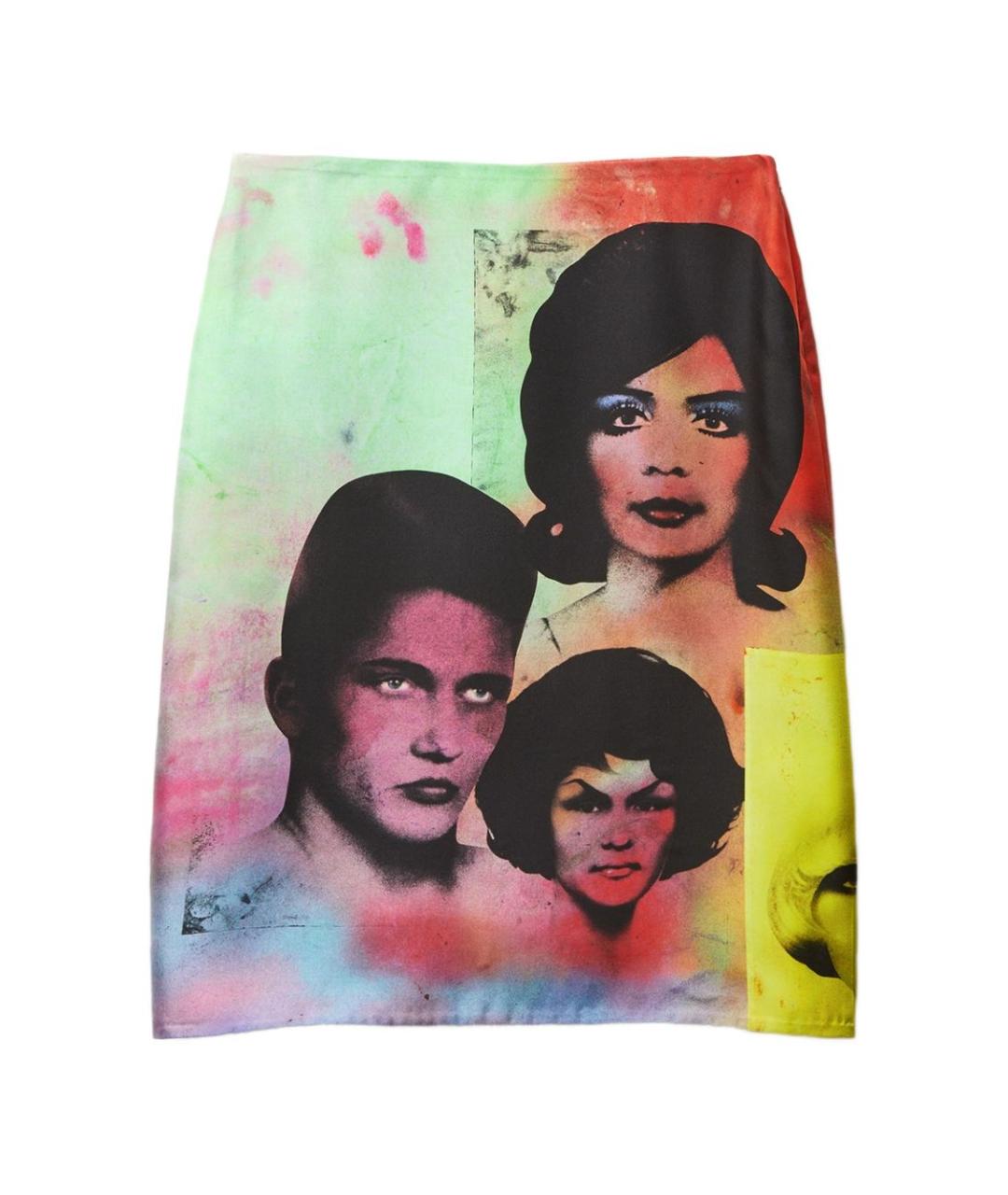 VERSACE Мульти юбка миди, фото 1