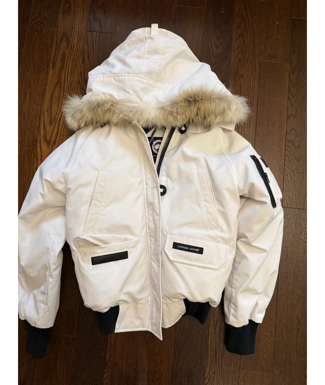 CANADA GOOSE Белый полиэстеровый пуховик, фото 9