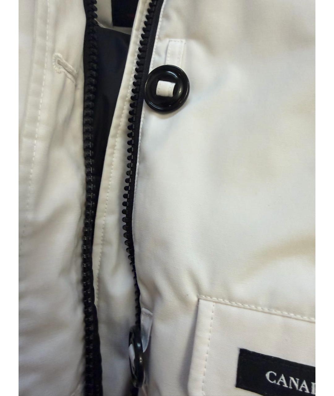 CANADA GOOSE Белый полиэстеровый пуховик, фото 3