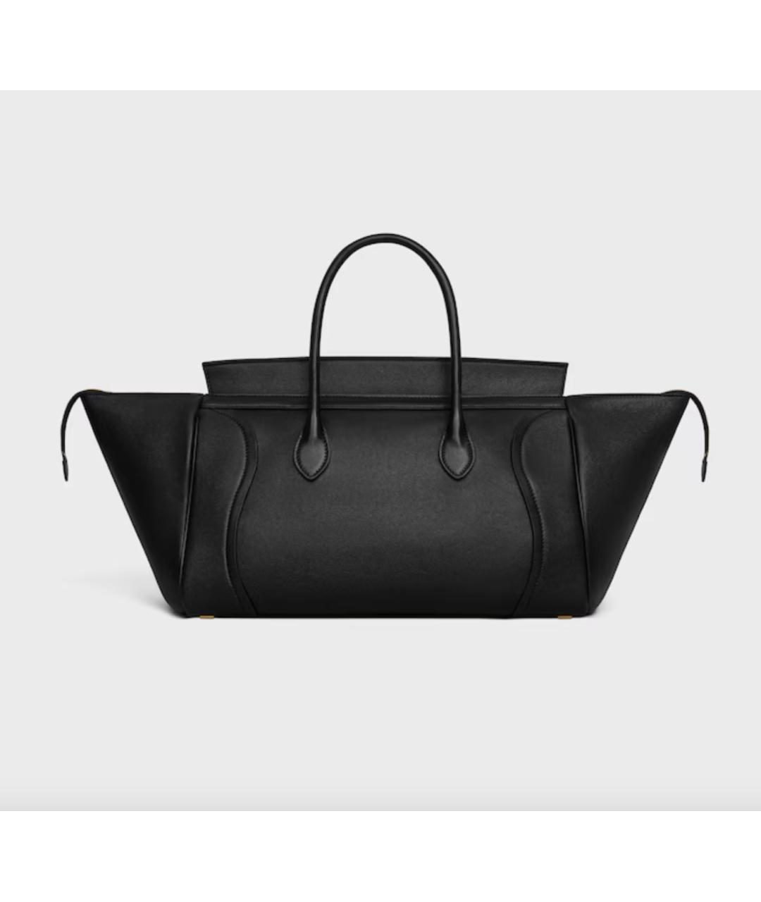 CELINE Черная кожаная сумка с короткими ручками, фото 5