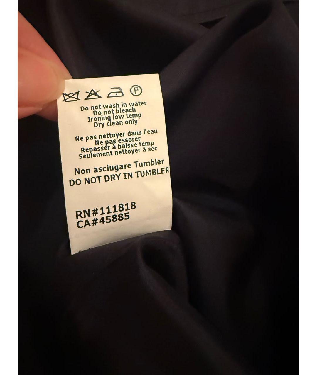 MICHAEL KORS Темно-синяя шерстяная юбка миди, фото 5