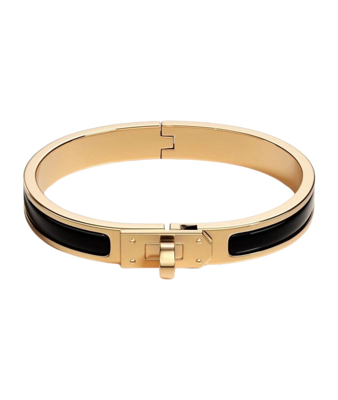 HERMES Черный металлический браслет, фото 1