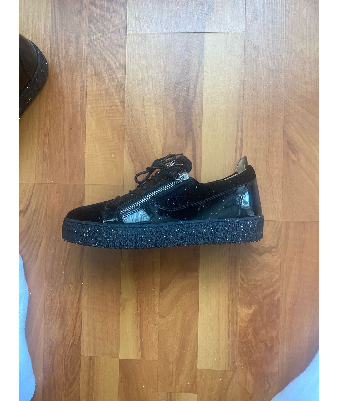 GIUSEPPE ZANOTTI DESIGN Черные замшевые низкие кроссовки / кеды, фото 4