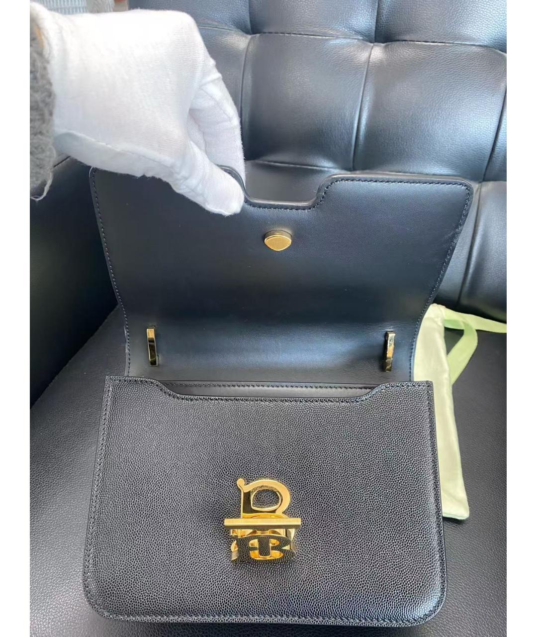 BURBERRY Черная кожаная сумка через плечо, фото 6