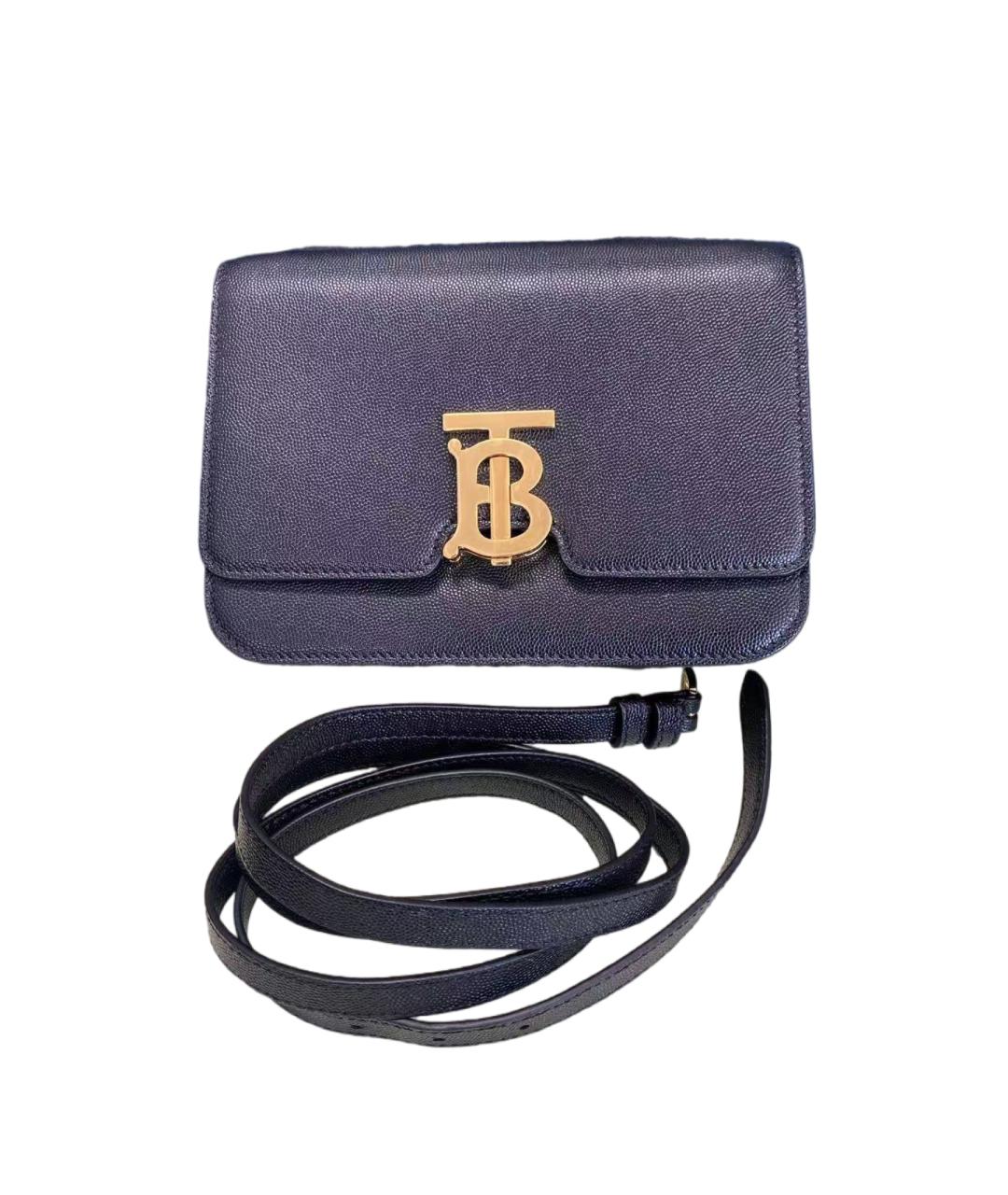 BURBERRY Черная кожаная сумка через плечо, фото 2