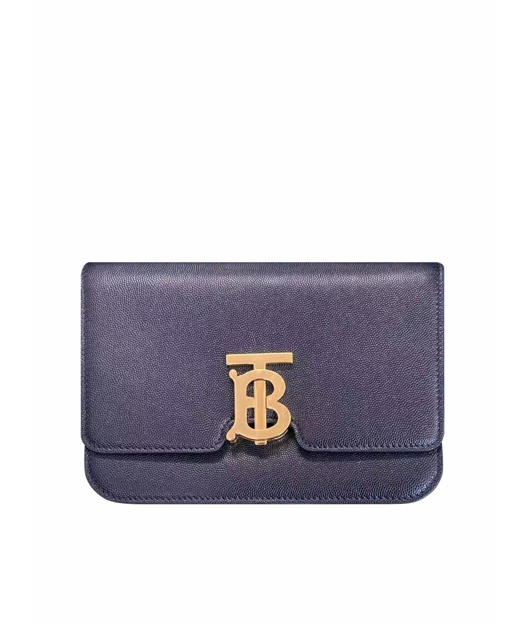 BURBERRY Черная кожаная сумка через плечо, фото 1