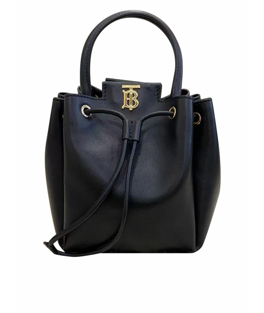 BURBERRY Черная кожаная сумка через плечо, фото 1