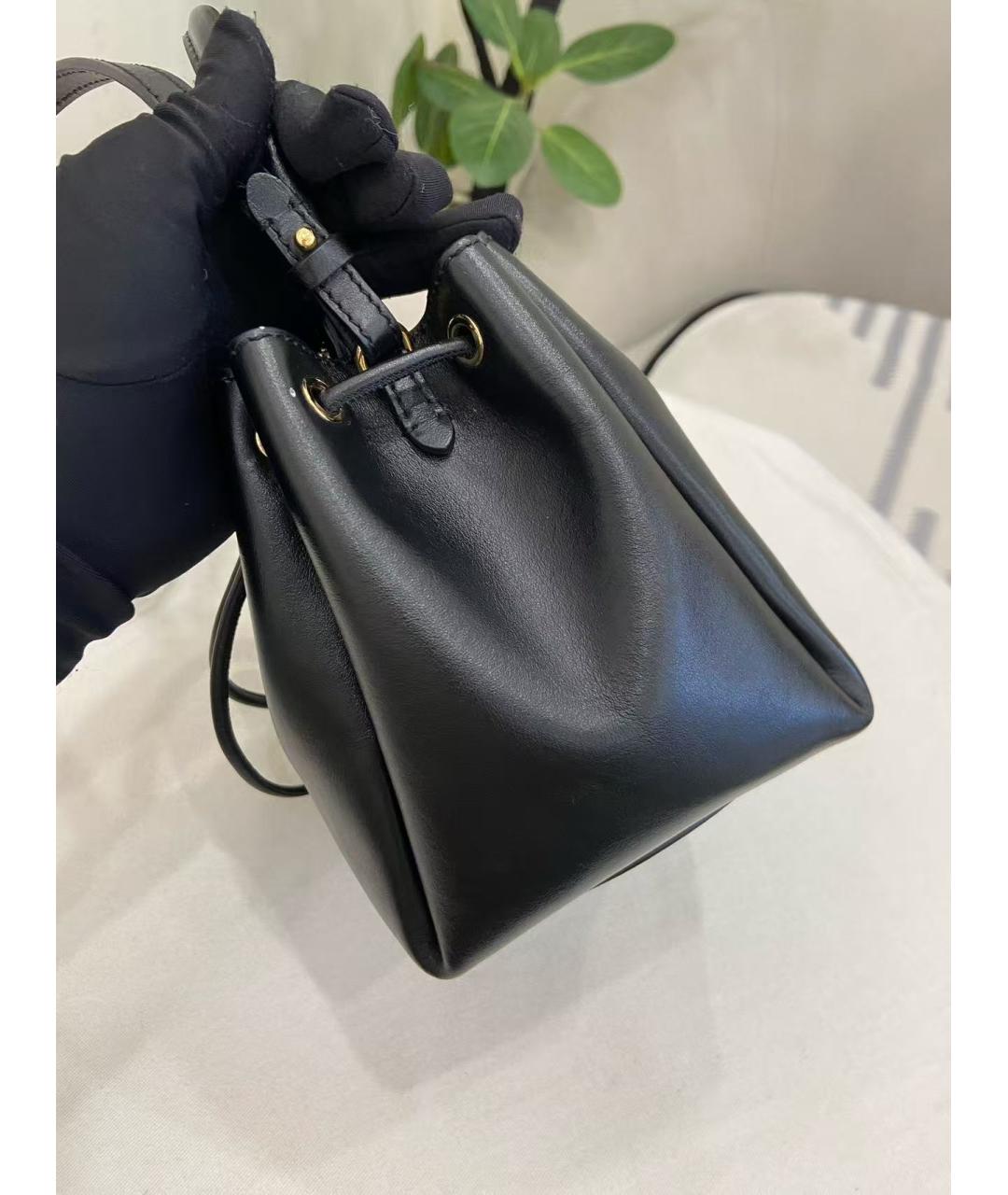 BURBERRY Черная кожаная сумка через плечо, фото 4