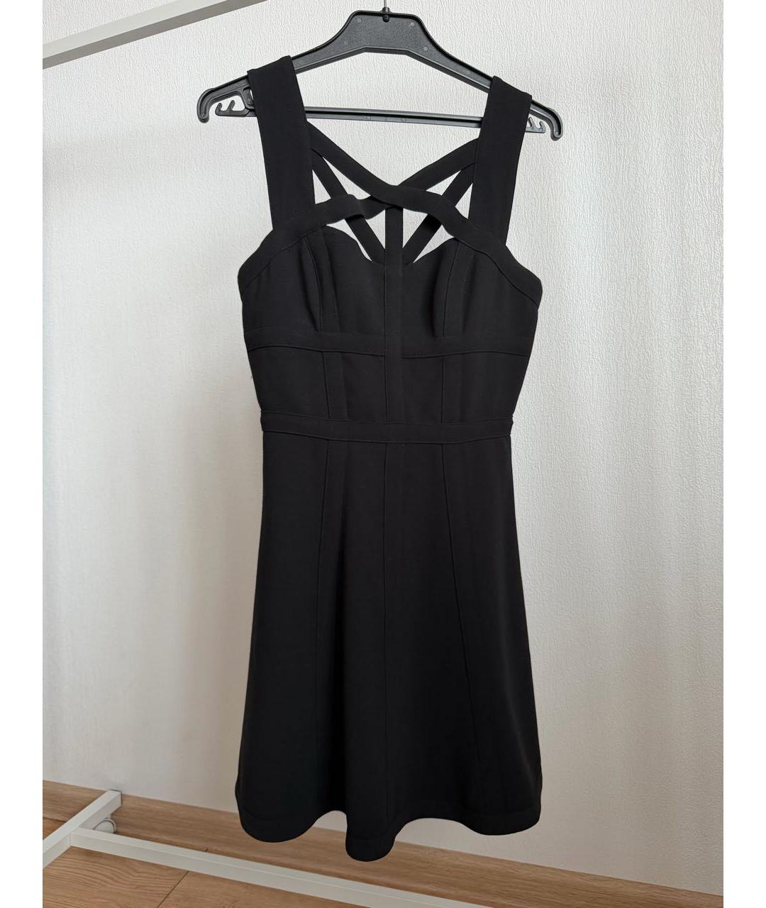 BCBG MAXAZRIA Черное вискозное коктейльное платье, фото 7