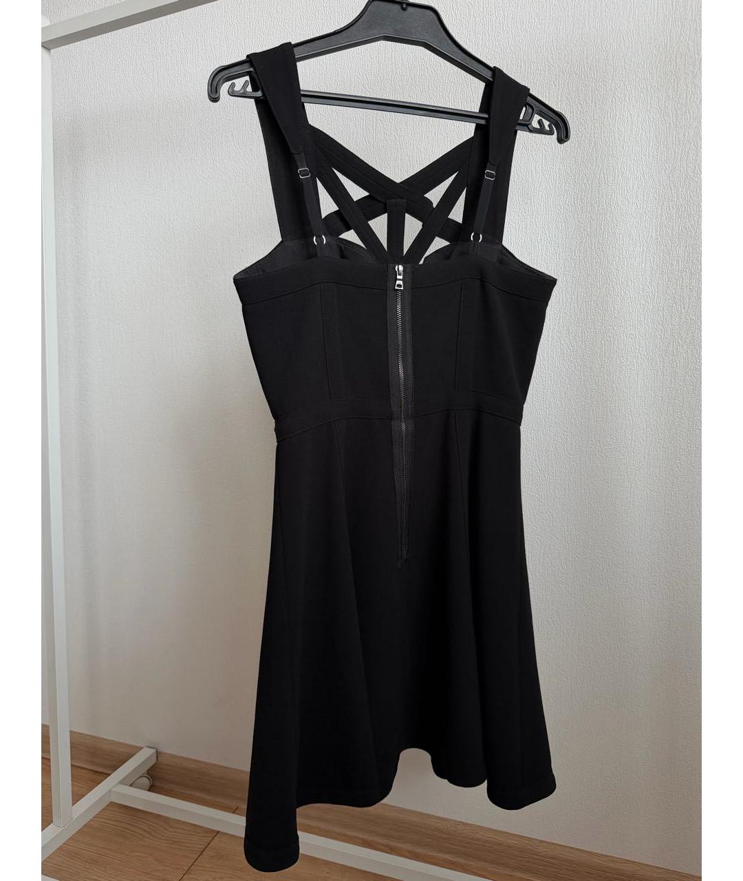 BCBG MAXAZRIA Черное вискозное коктейльное платье, фото 2