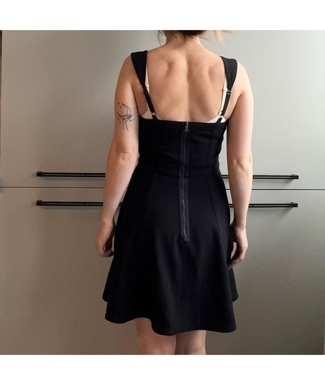 BCBG MAXAZRIA Черное вискозное коктейльное платье, фото 6