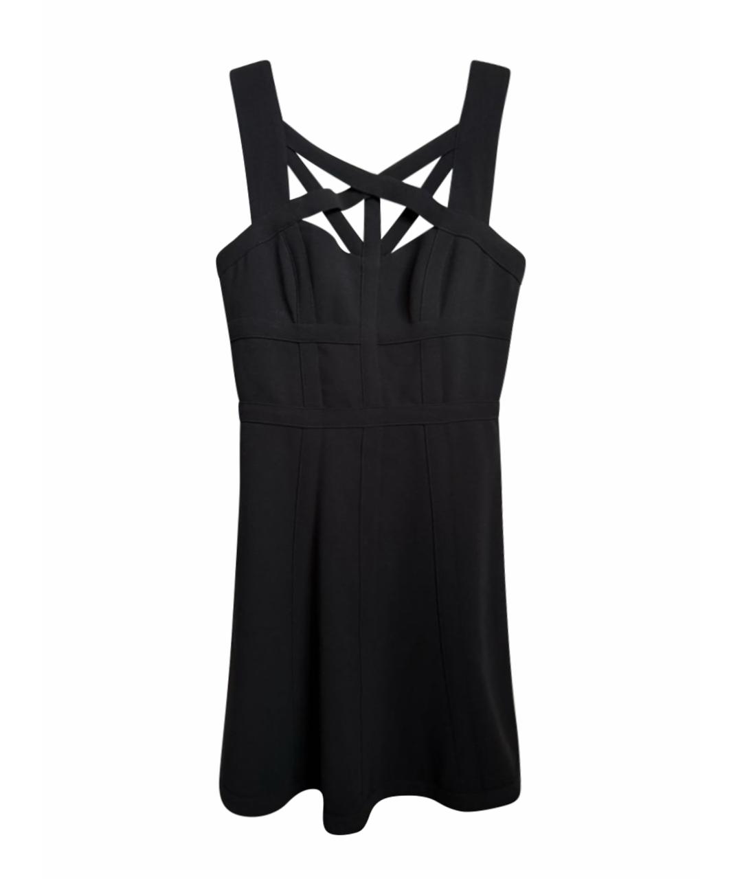 BCBG MAXAZRIA Черное вискозное коктейльное платье, фото 1