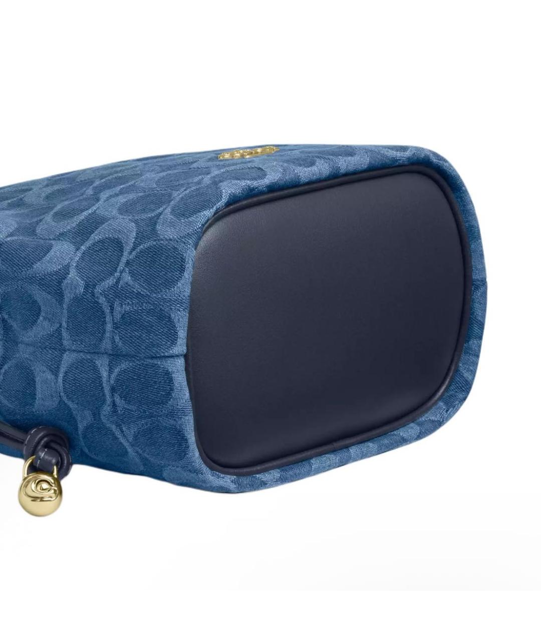 COACH Синяя деним сумка через плечо, фото 5