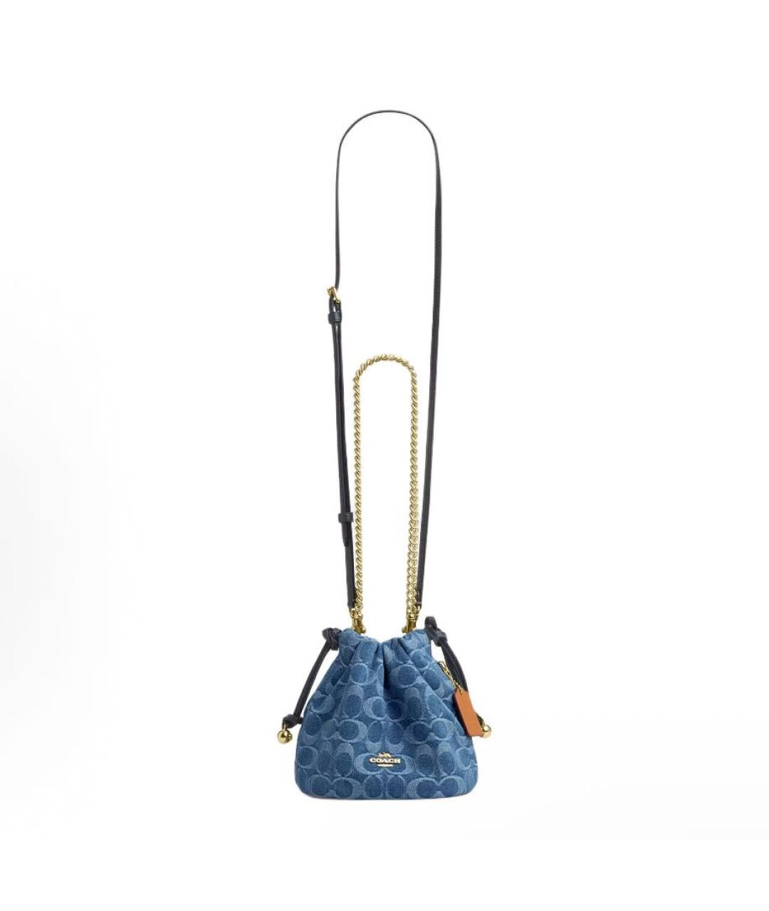 COACH Синяя деним сумка через плечо, фото 2