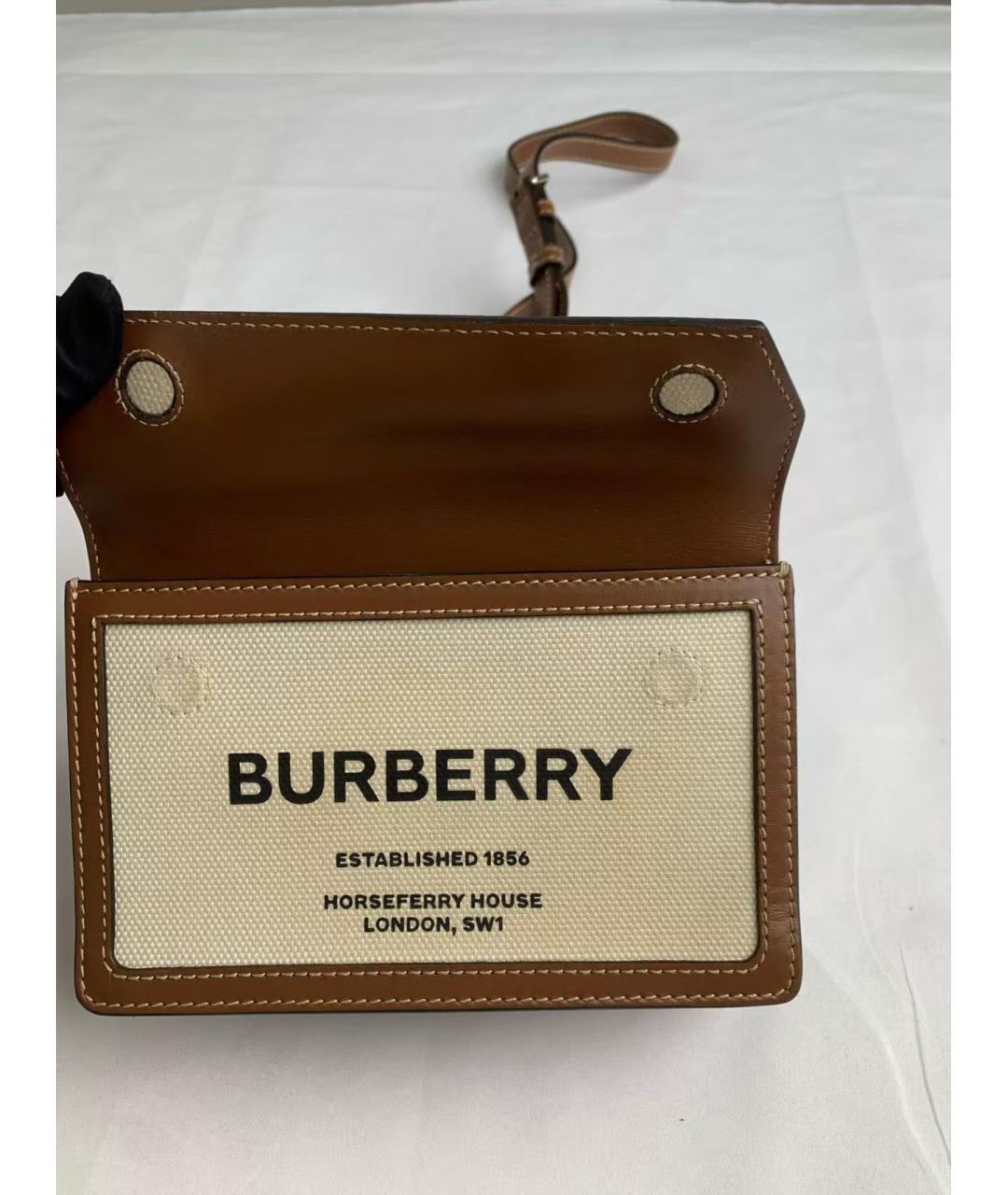 BURBERRY Коричневая сумка через плечо, фото 6