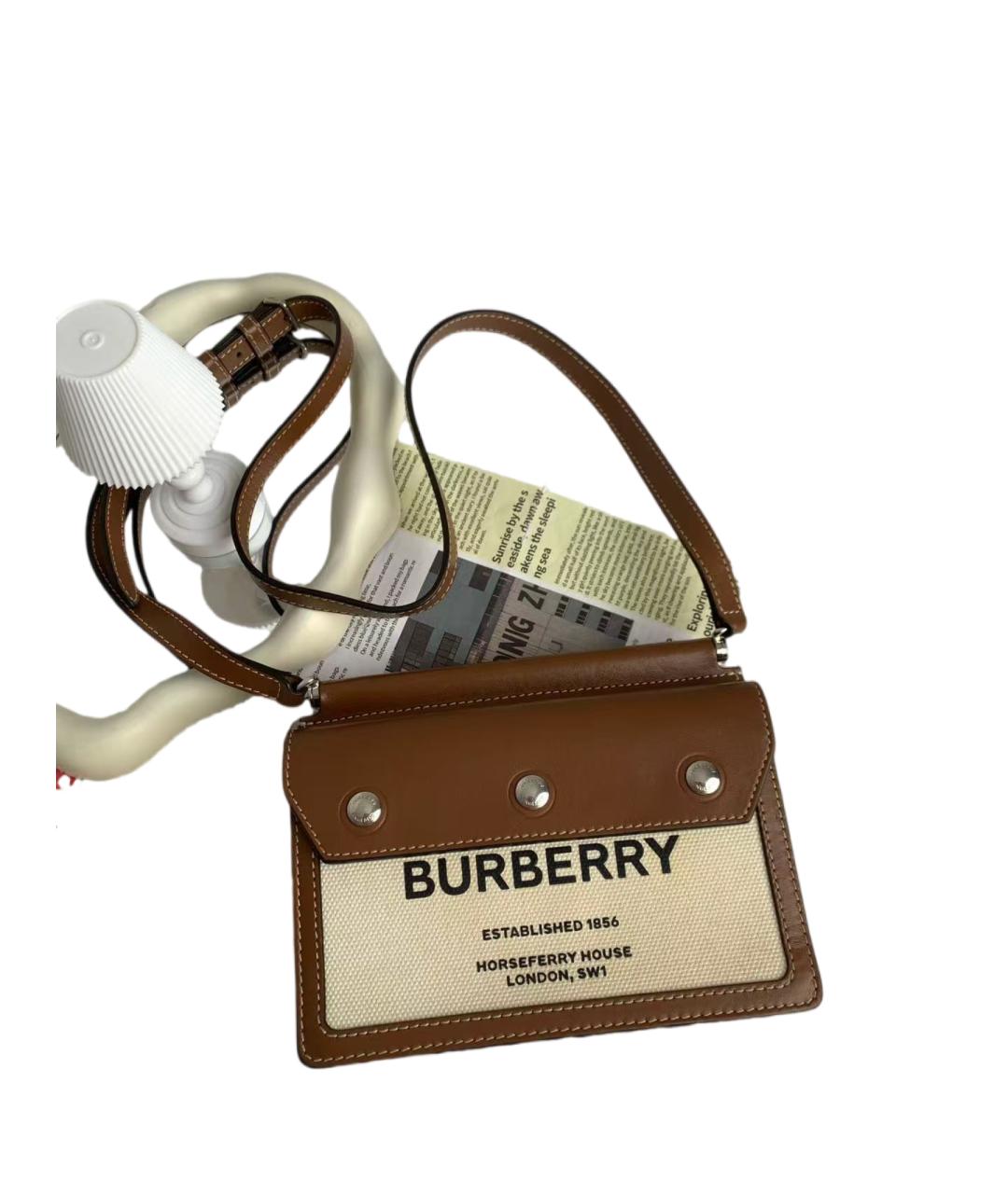 BURBERRY Коричневая сумка через плечо, фото 7