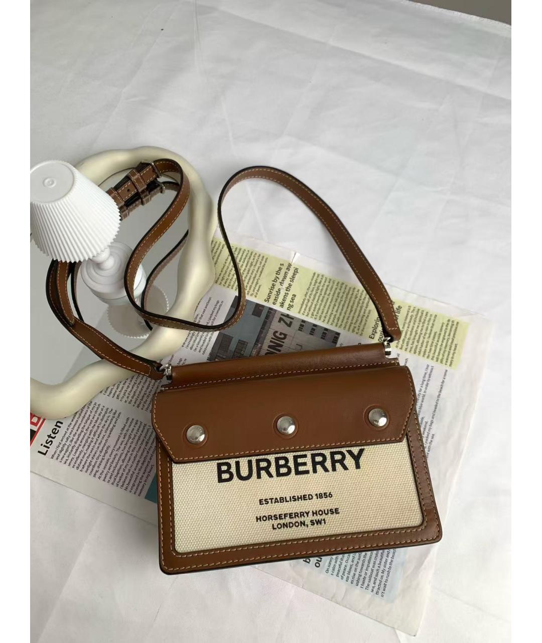 BURBERRY Коричневая сумка через плечо, фото 2