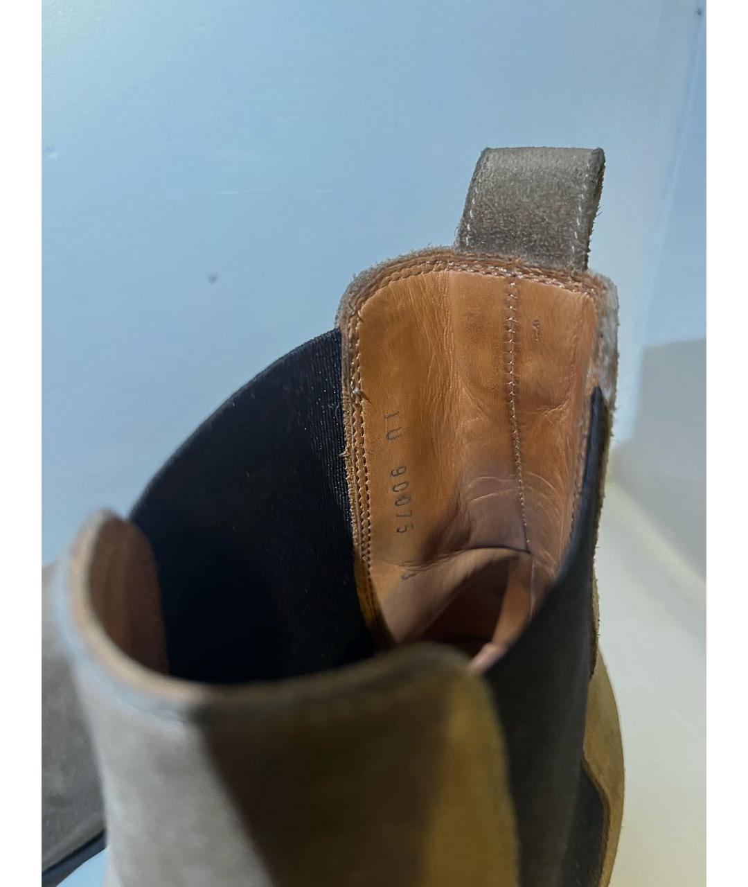 GIUSEPPE ZANOTTI DESIGN Бежевые замшевые высокие ботинки, фото 6