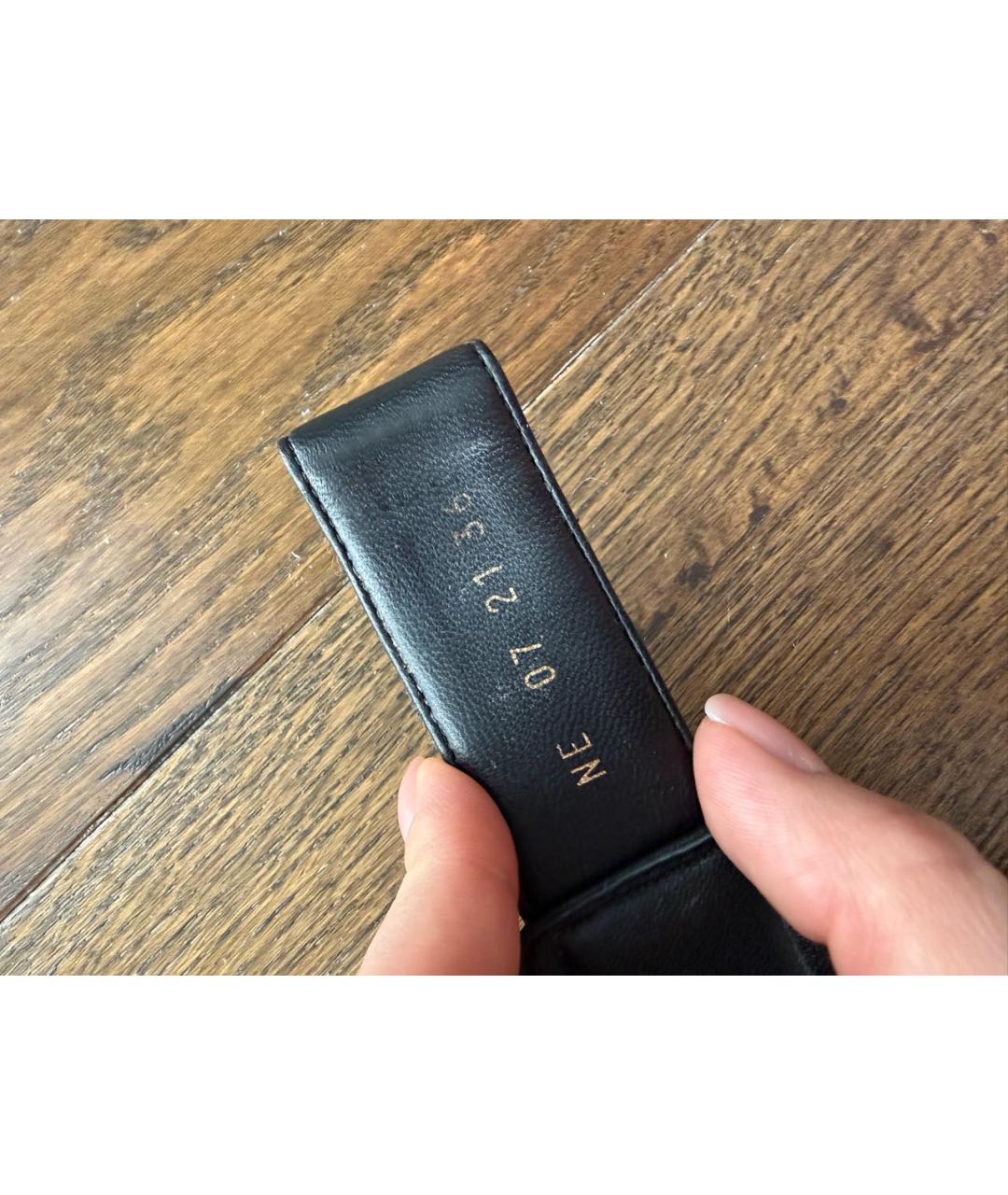 CHRISTIAN DIOR Черные кожаные сандалии, фото 5