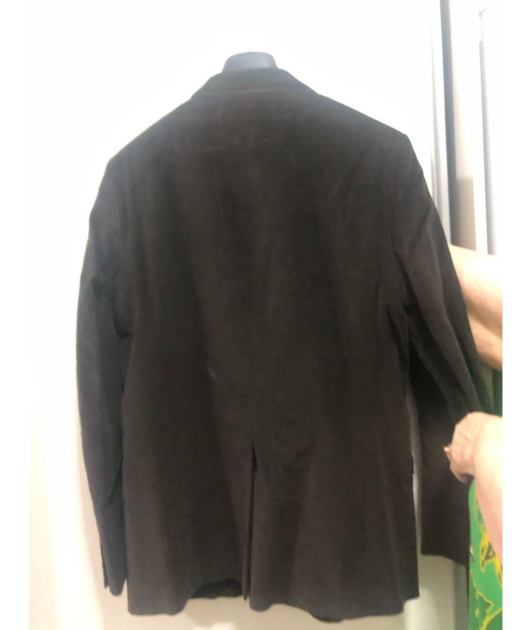 032C Коричневый хлопковый пиджак, фото 2