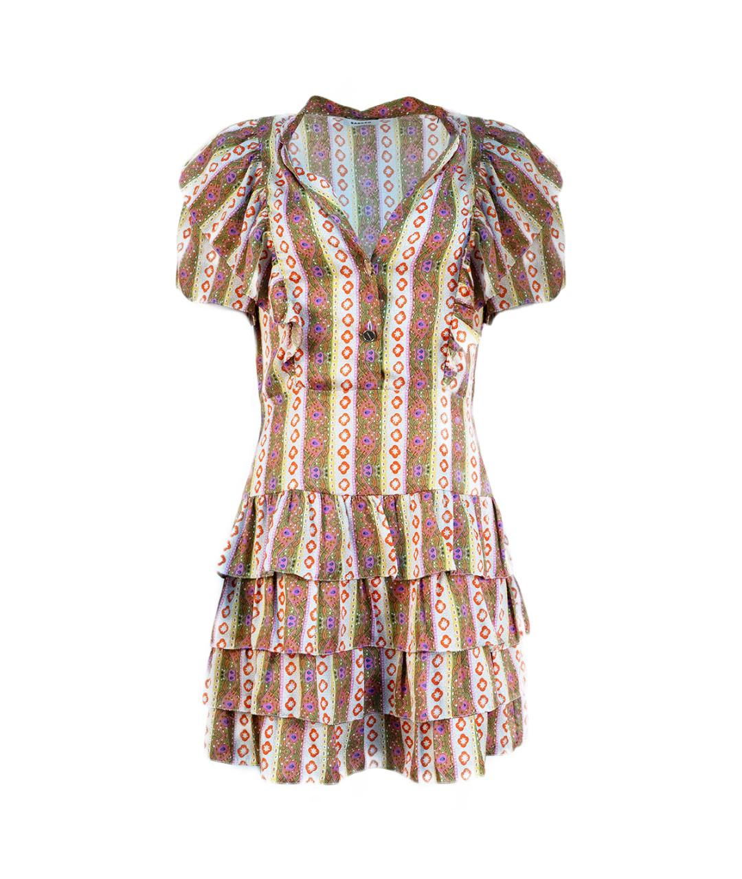 SANDRO Мульти полиэстеровое повседневное платье, фото 6