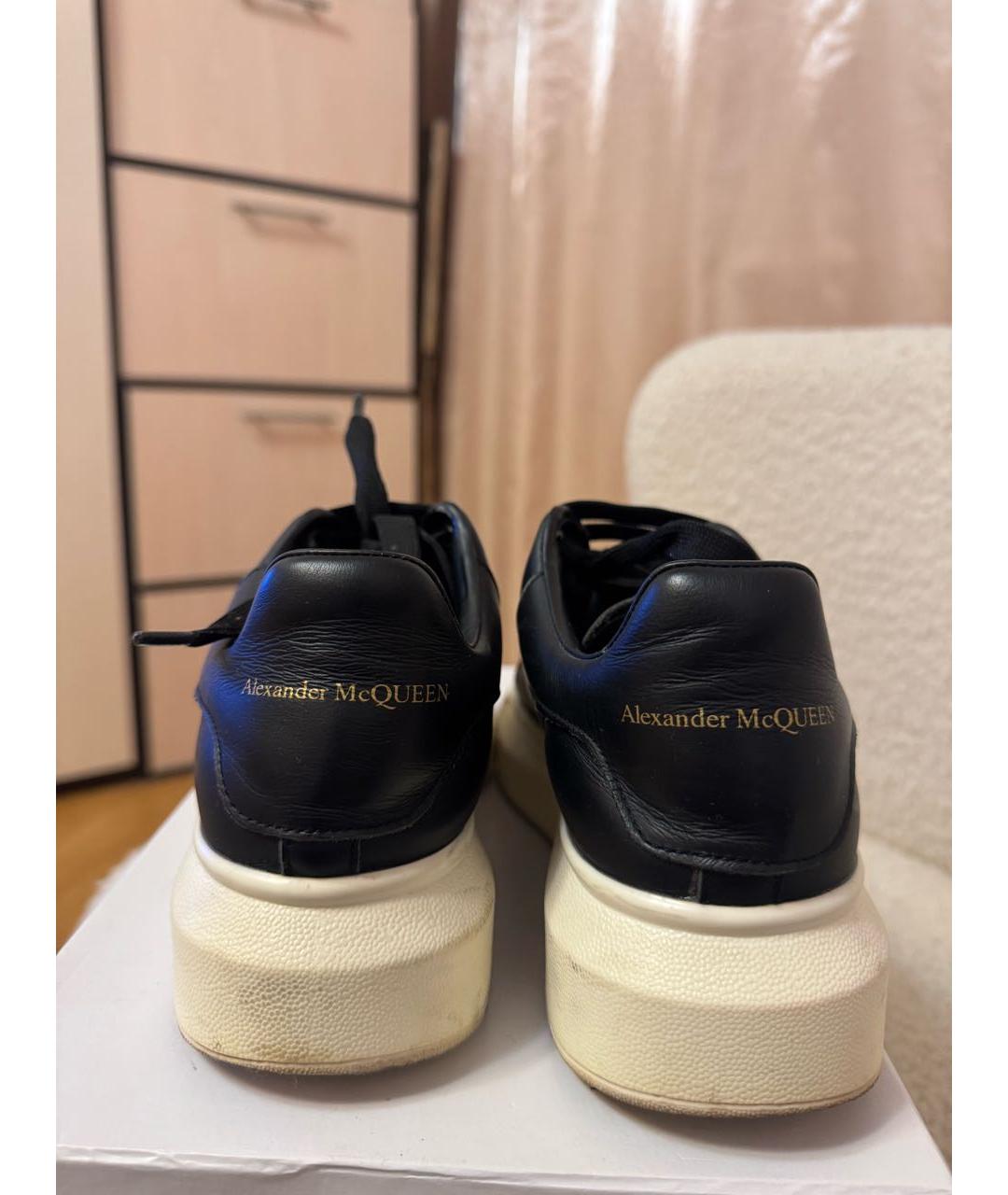 ALEXANDER MCQUEEN Черные кожаные кеды, фото 4