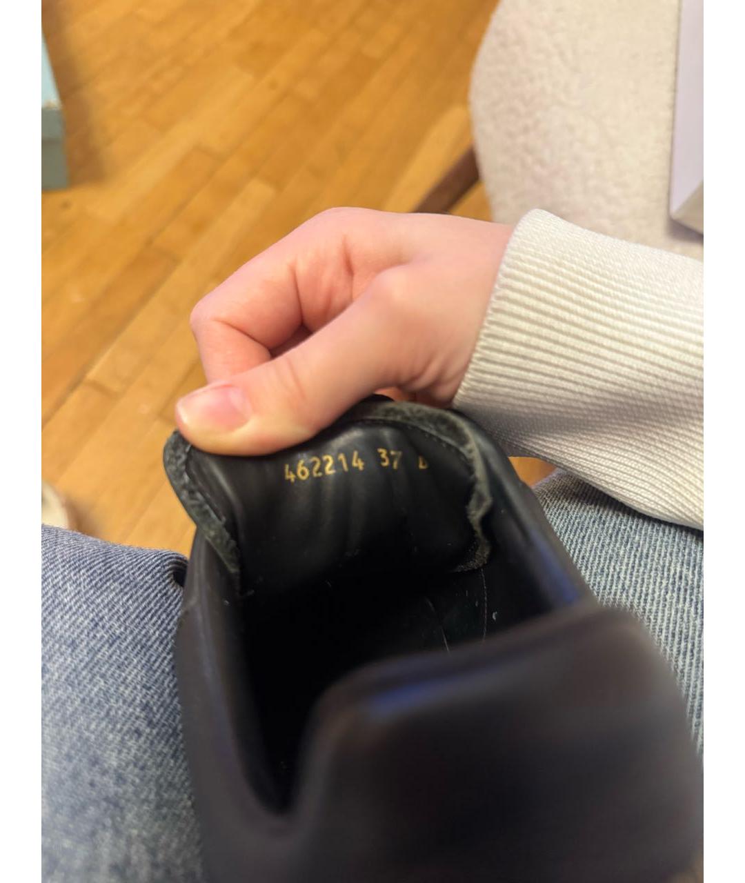 ALEXANDER MCQUEEN Черные кожаные кеды, фото 5