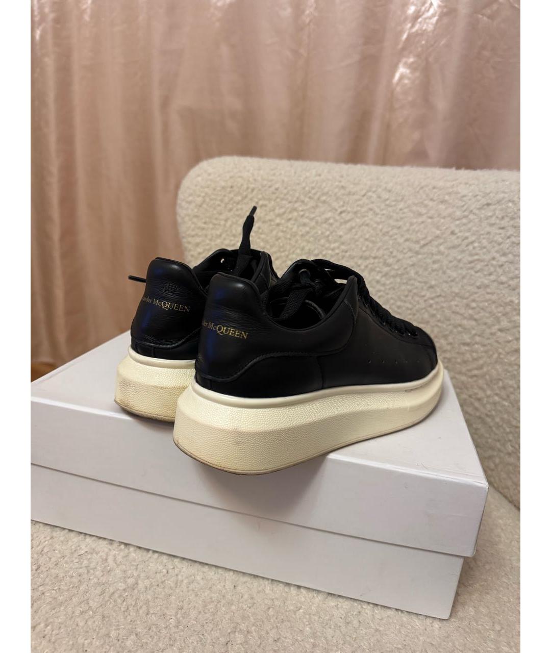 ALEXANDER MCQUEEN Черные кожаные кеды, фото 6