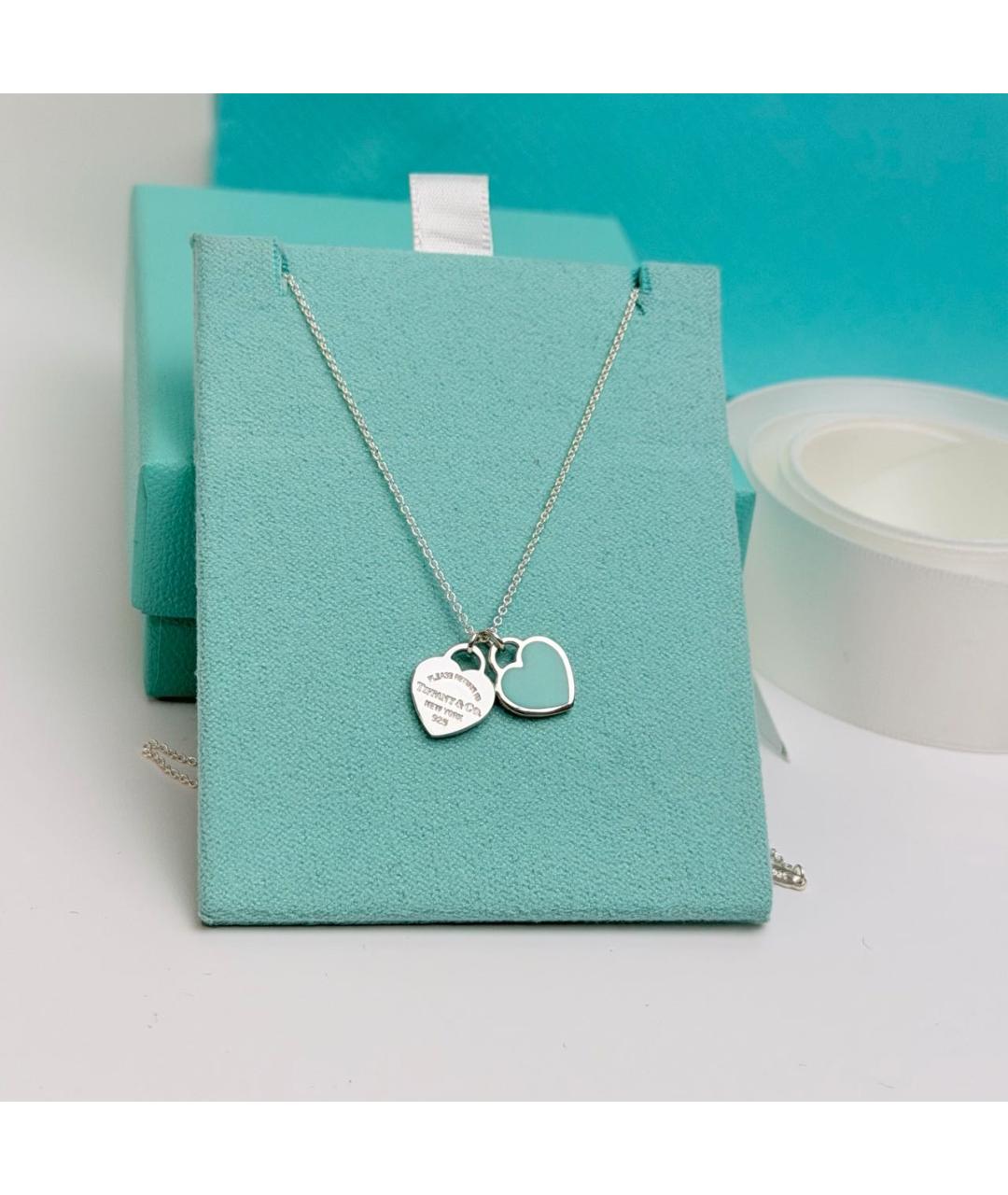 TIFFANY&CO Бирюзовое серебряное колье, фото 3