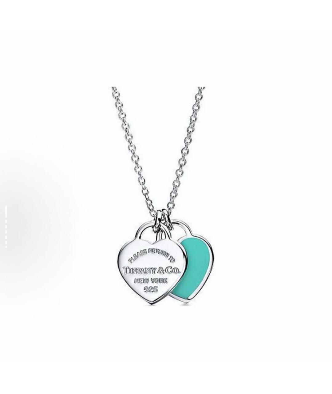 TIFFANY&CO Бирюзовое серебряное колье, фото 8