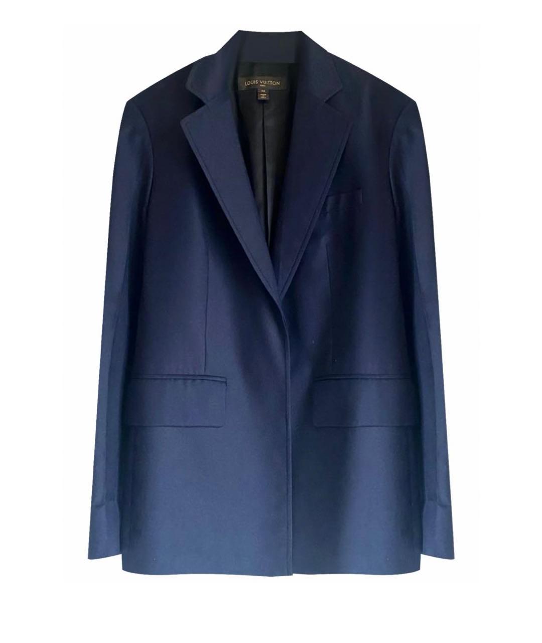 LOUIS VUITTON Темно-синий шерстяной жакет/пиджак, фото 8