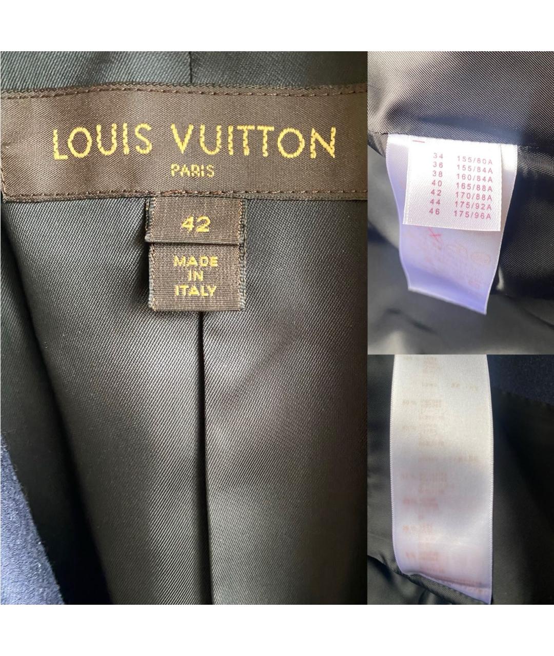 LOUIS VUITTON Темно-синий шерстяной жакет/пиджак, фото 7