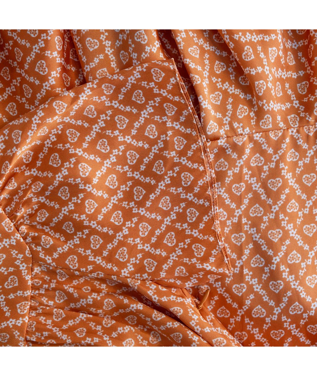 SANDRO Оранжевое полиэстеровое повседневное платье, фото 5