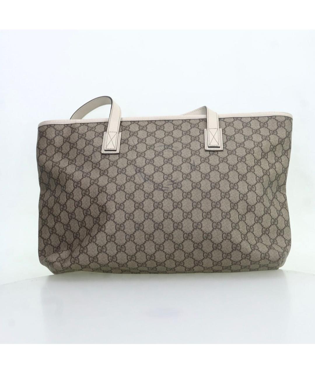 GUCCI Бежевая кожаная сумка тоут, фото 3