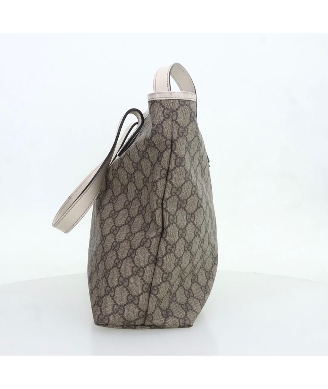 GUCCI Бежевая кожаная сумка тоут, фото 2