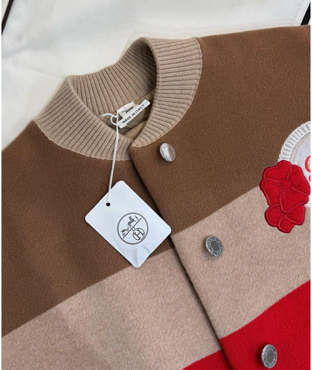 HERMES Красный кардиган, фото 4