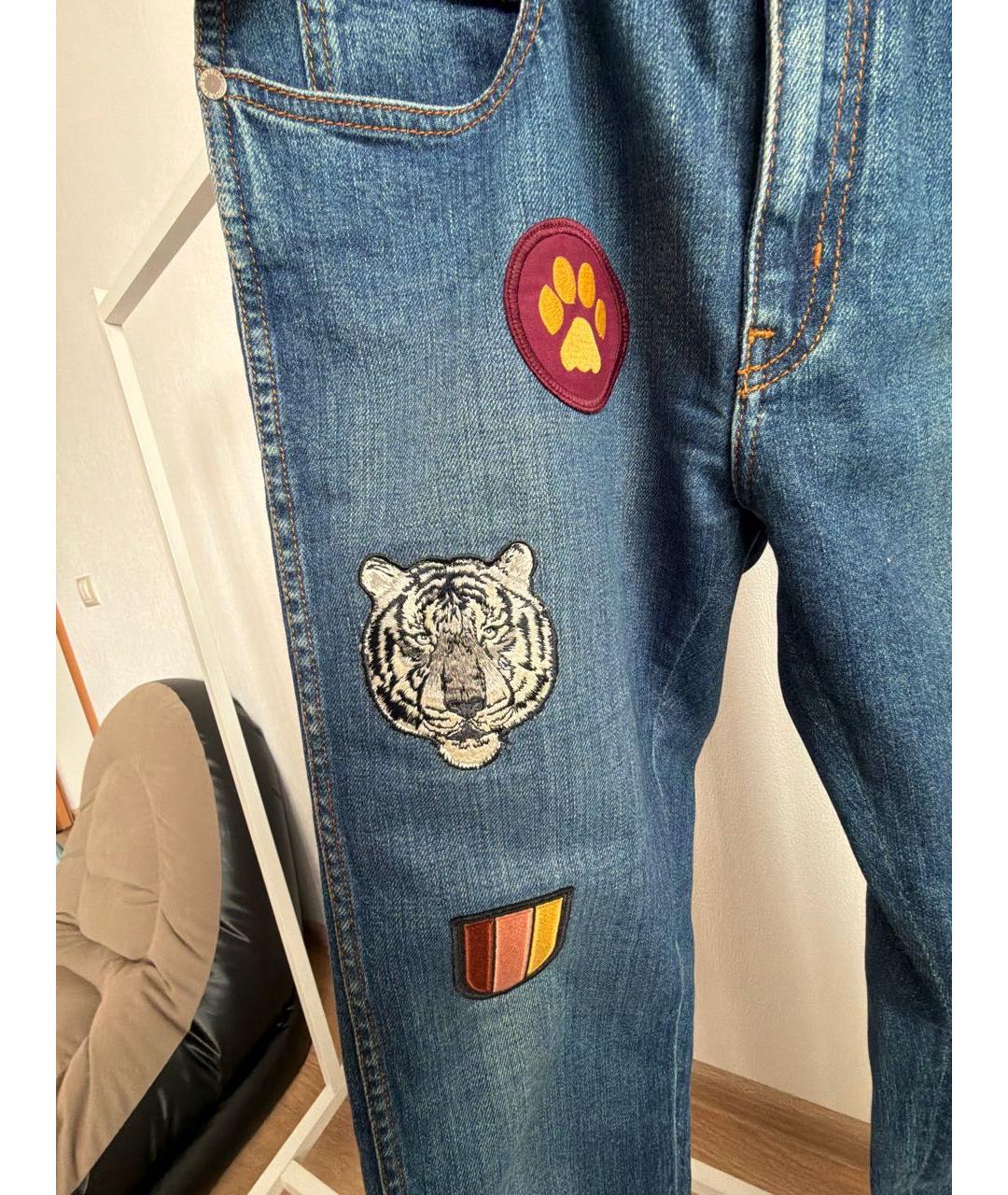 STELLA MCCARTNEY Темно-синие хлопко-эластановые джинсы слим, фото 5