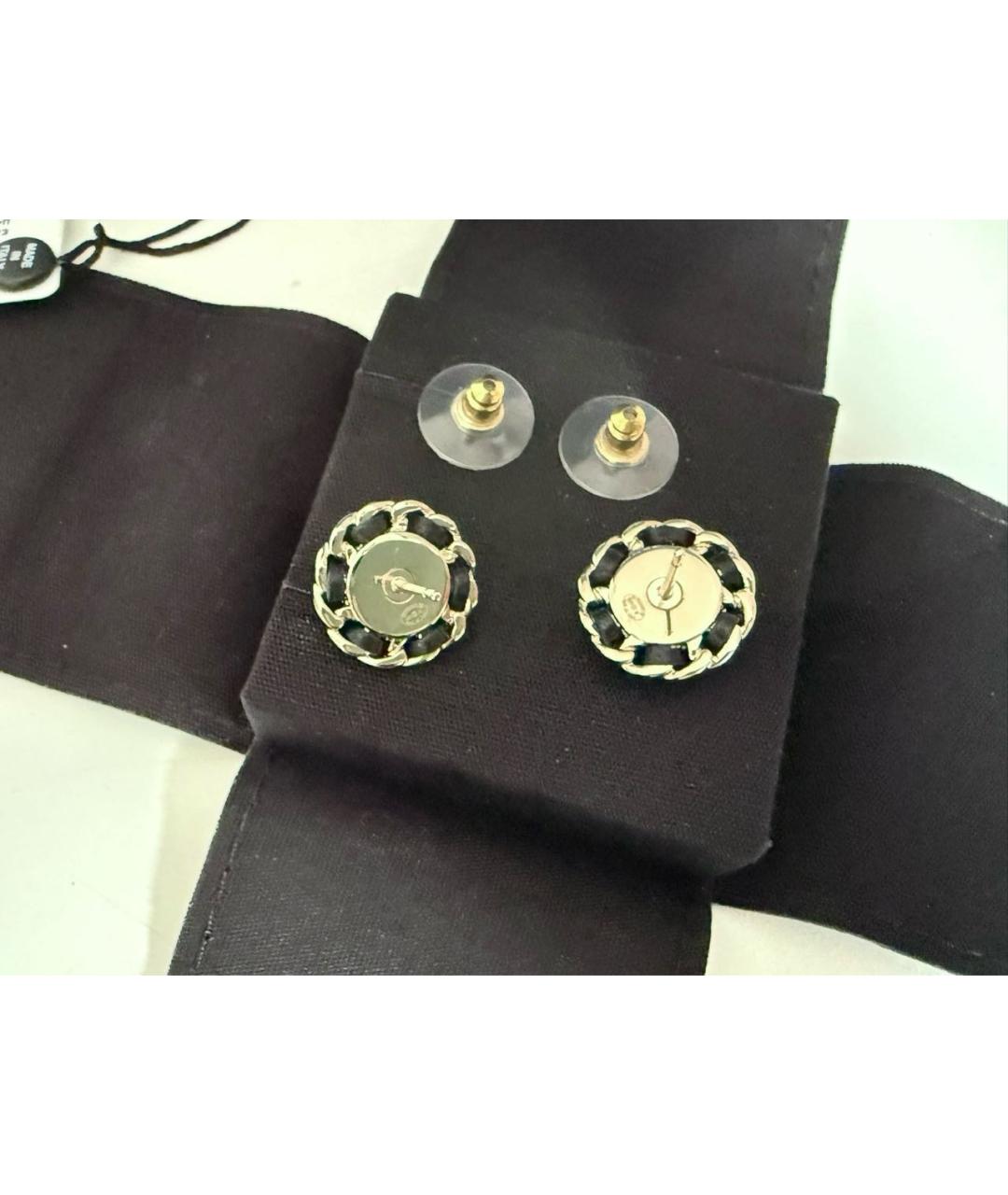 CHANEL Золотые металлические серьги, фото 5