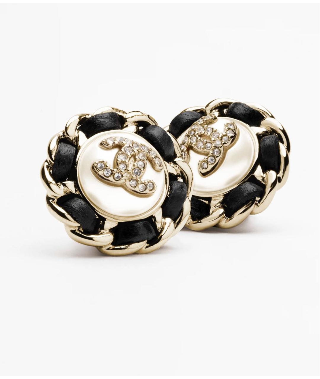 CHANEL Золотые металлические серьги, фото 2