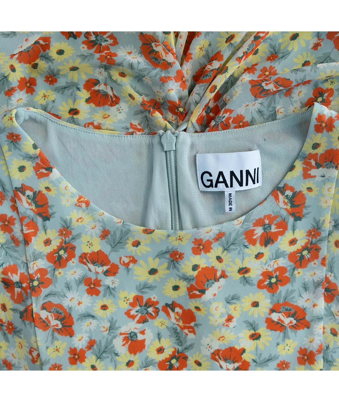 GANNI Мульти полиамидовое повседневное платье, фото 3