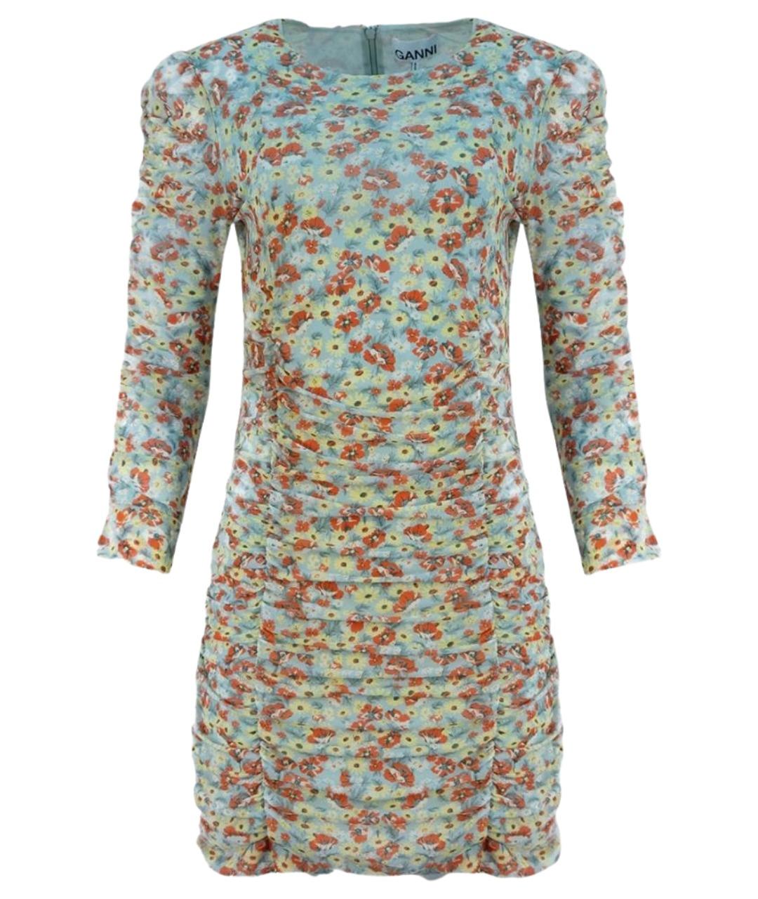 GANNI Мульти полиамидовое повседневное платье, фото 1