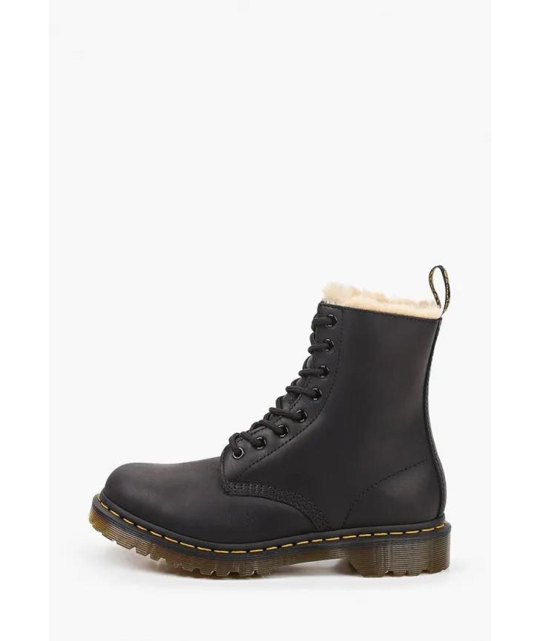 DR. MARTENS Черные кожаные ботинки, фото 9