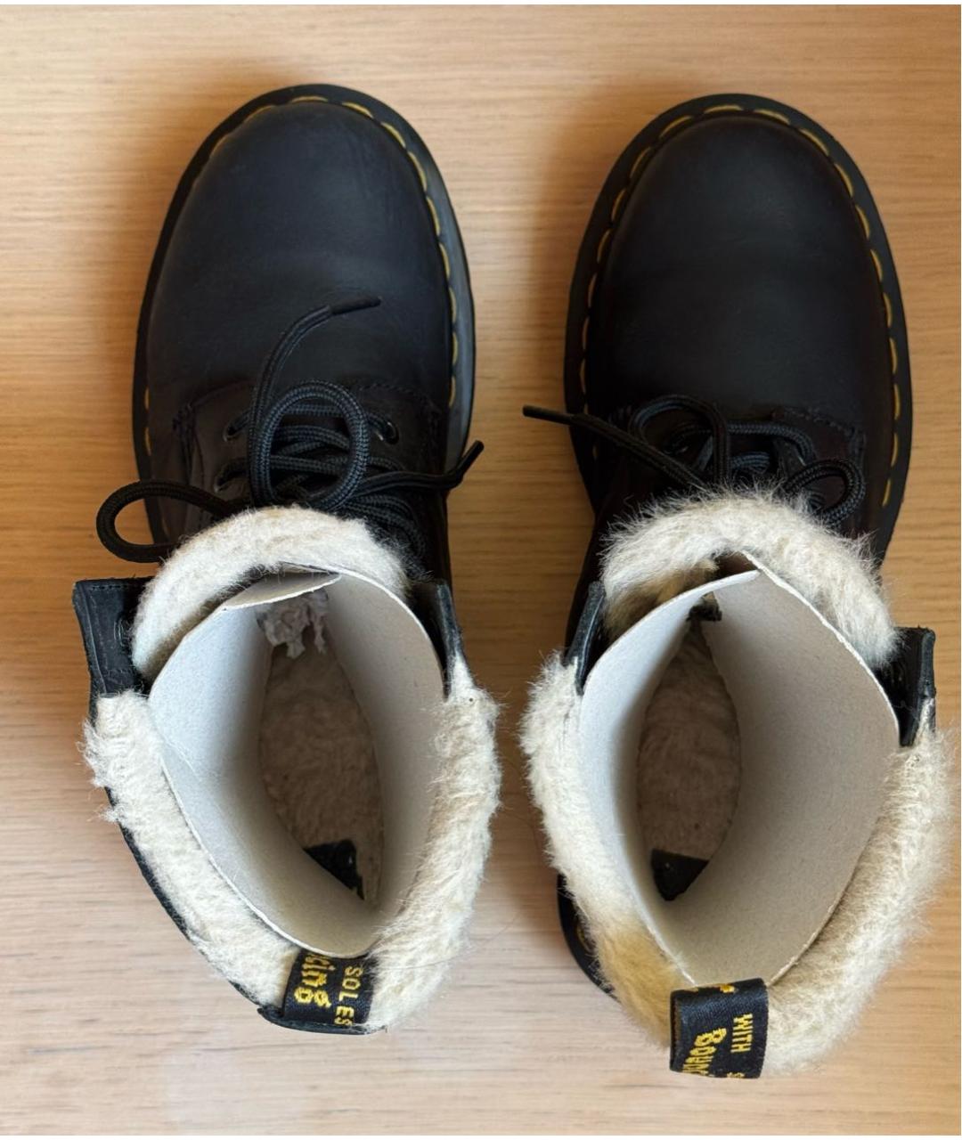 DR. MARTENS Черные кожаные ботинки, фото 3