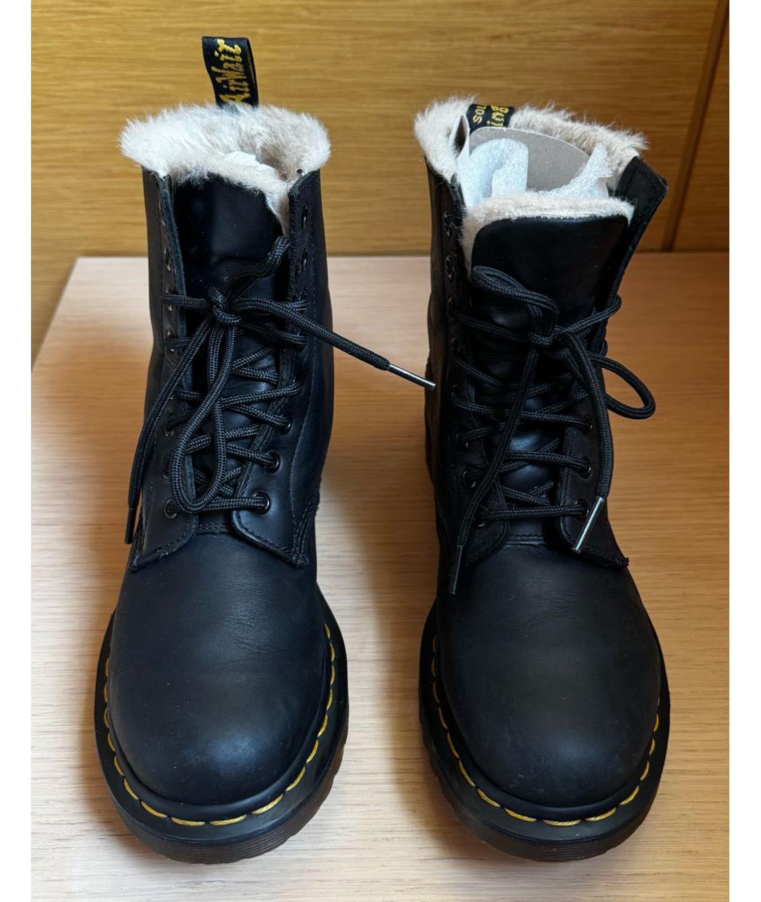 DR. MARTENS Черные кожаные ботинки, фото 2