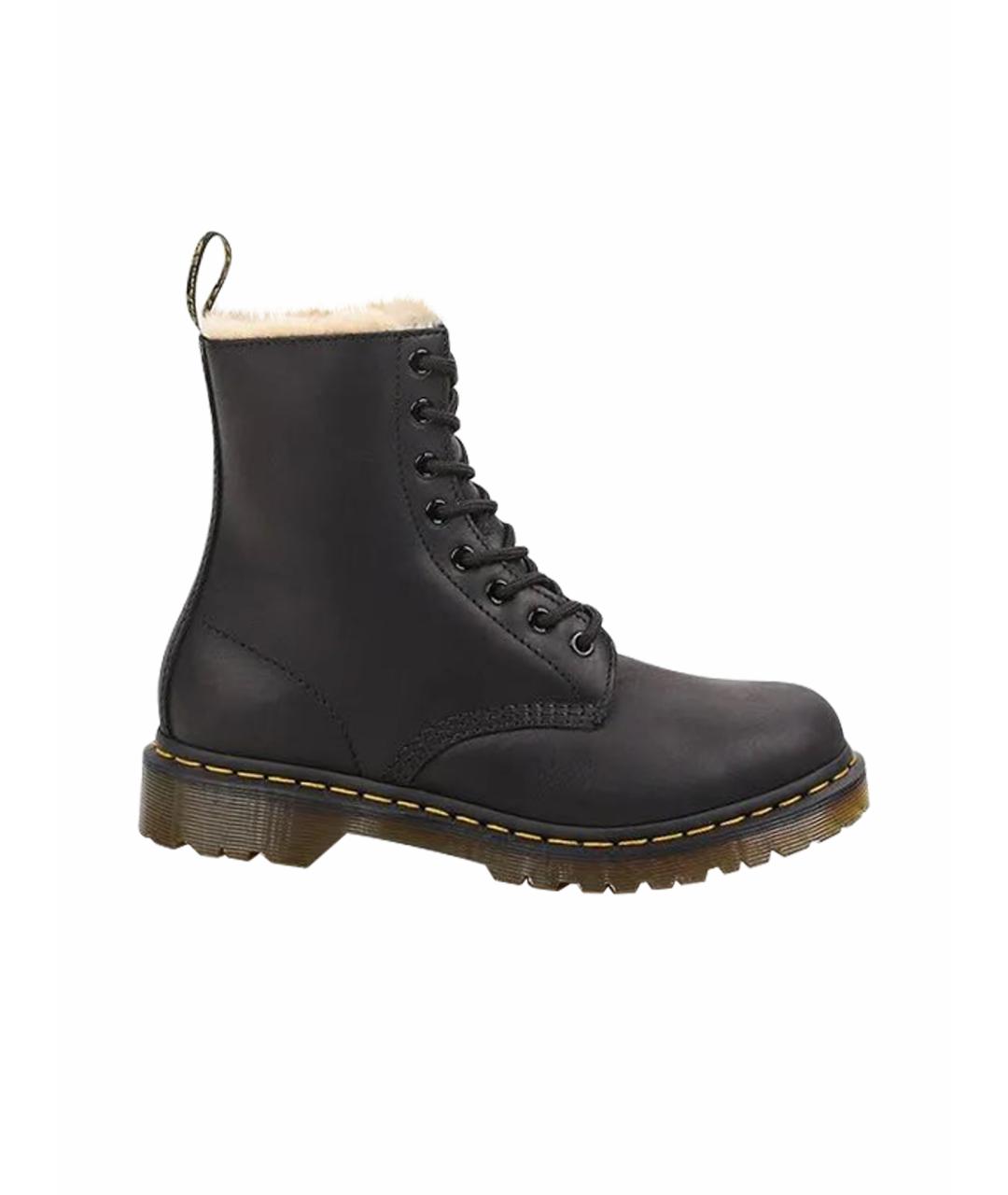 DR. MARTENS Черные кожаные ботинки, фото 1