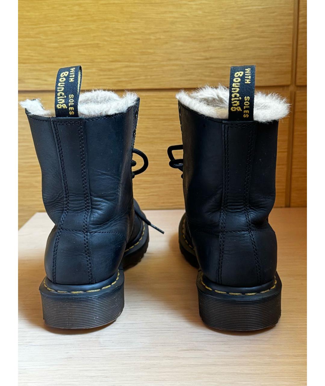 DR. MARTENS Черные кожаные ботинки, фото 4