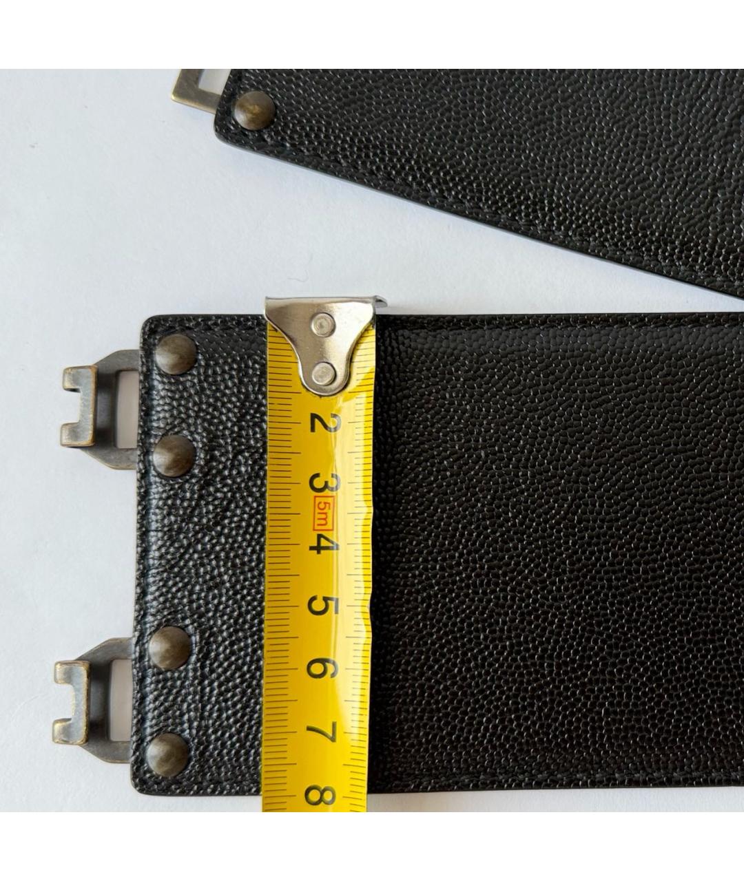 SAINT LAURENT Черный кожаный ремень, фото 8