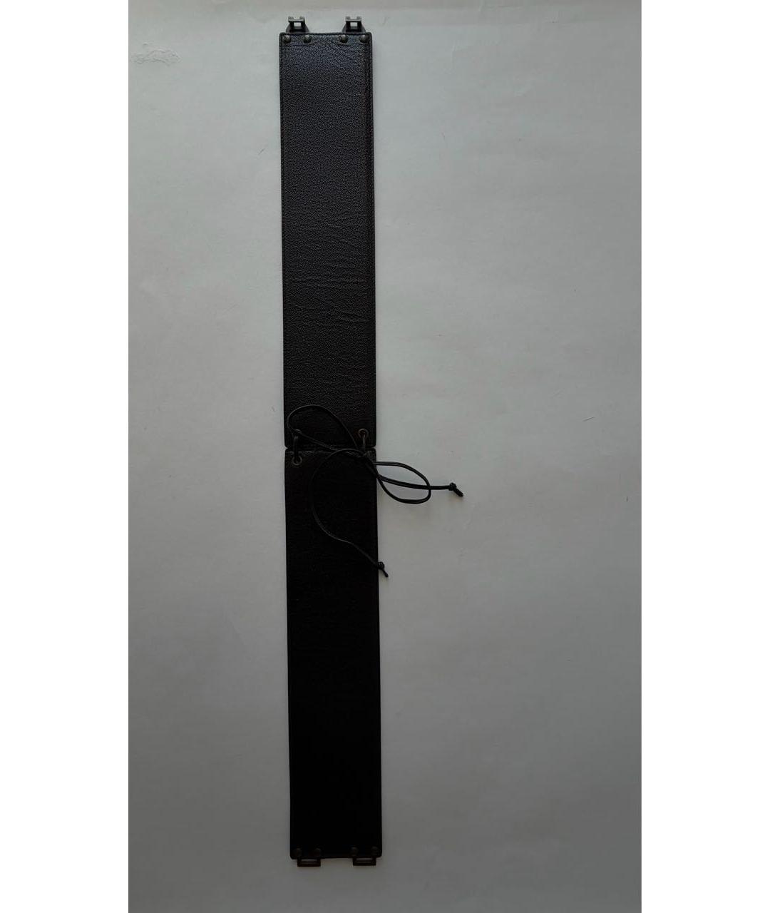 SAINT LAURENT Черный кожаный ремень, фото 6